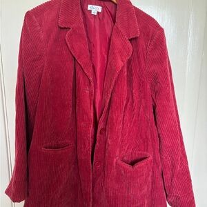 Women's Red Corduroy Jacket